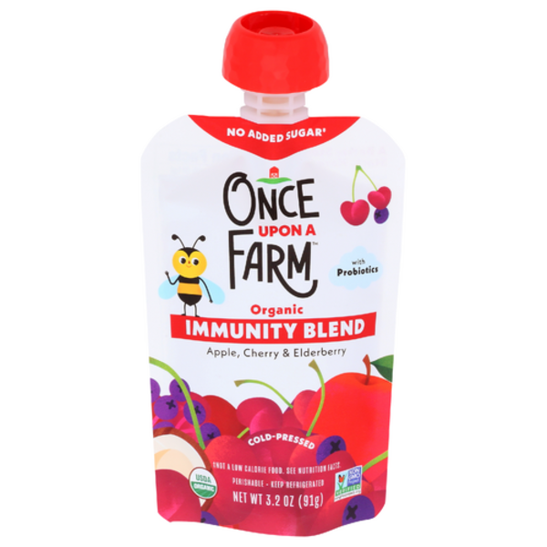 Once Upon A Farm Organic Apple Cherry Elderberry Immunity Blend