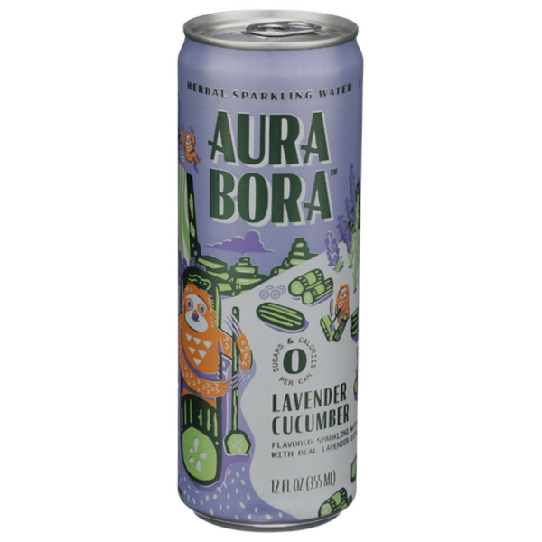 Aura Bora Lavender Cucumber Herbal Sparkling Water