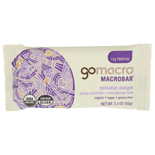 Gomacro Organic White Chocolate + Macadamia Nuts Macrobar