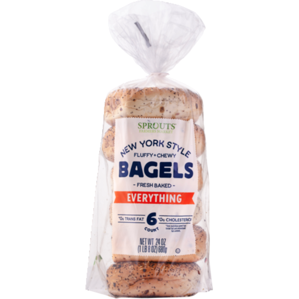 Sprouts Everything New York Style Bagels 6 Count