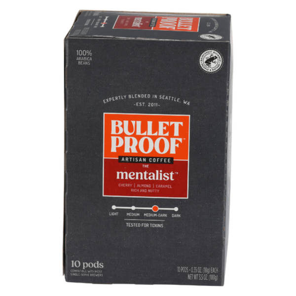 Bulletproof The Mentalist Medium Dark Roast Coffee Pods