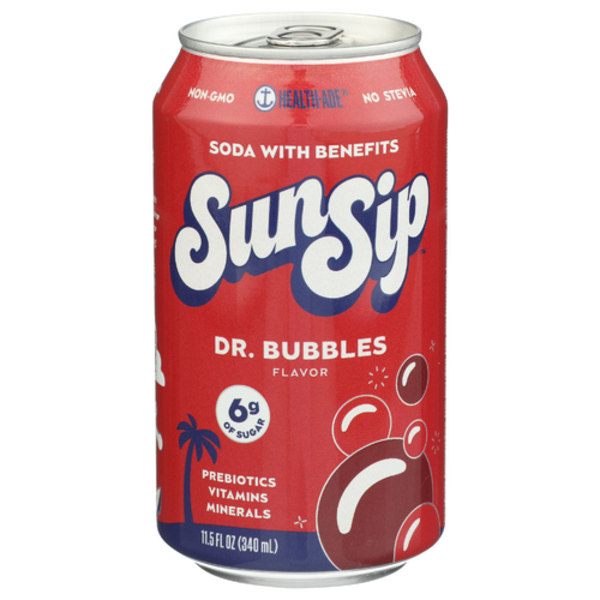 Health Ade Dr. Bubbles SunSip Prebiotic Soda