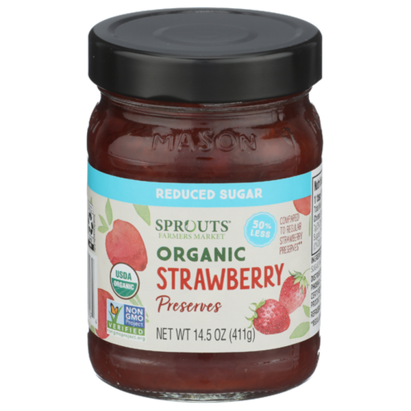 Sprouts Organic Reduced Sugar Strawberry Preserves
