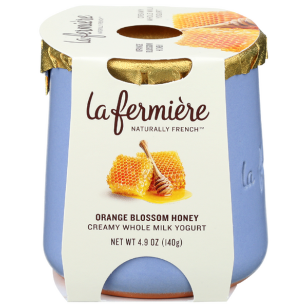 La Fermiere Naturally French Orange Blossom Honey Creamy Whole Milk Yogurt