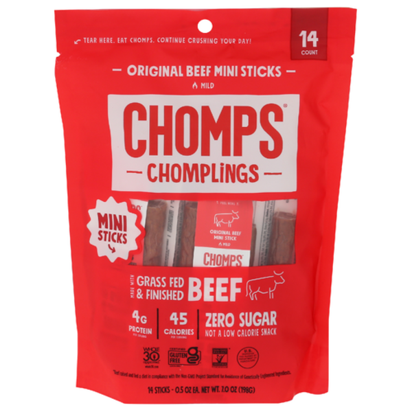 Chomps Original Mini Beef Sticks 14 Pack