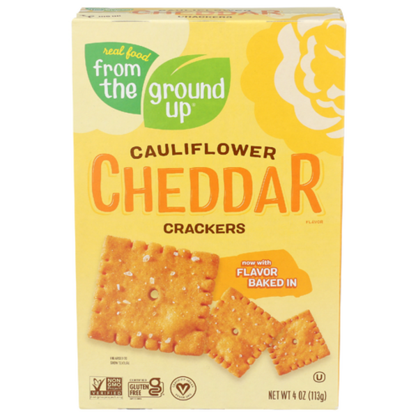 From The Ground Up Cheddar Cauliflower Crackers