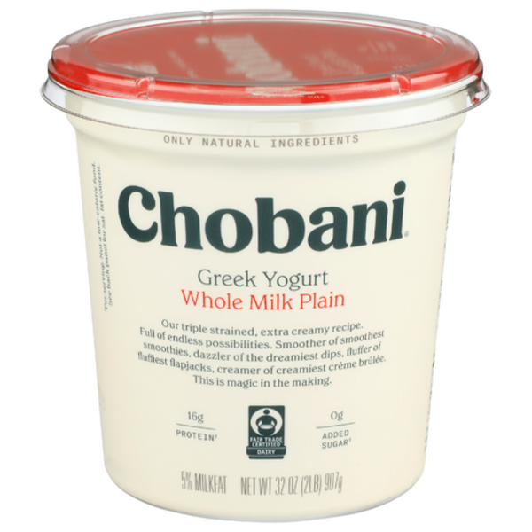 Chobani Whole Milk Plain Greek Yogurt