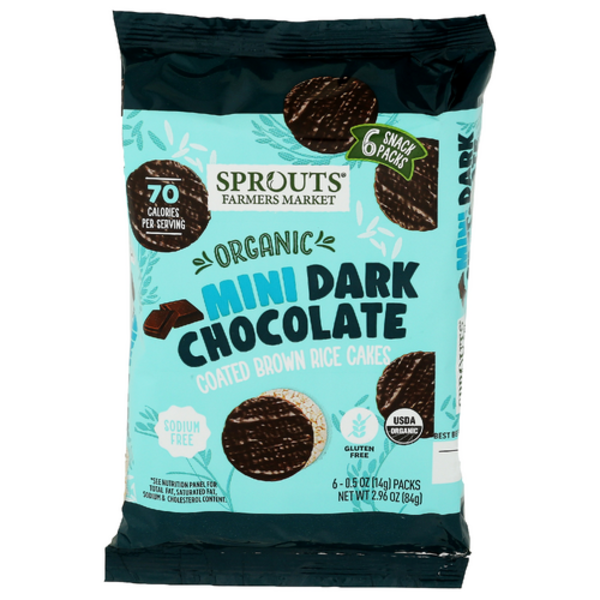 Sprouts Organic Dark Chocolate Rice Cakes Snack Pack