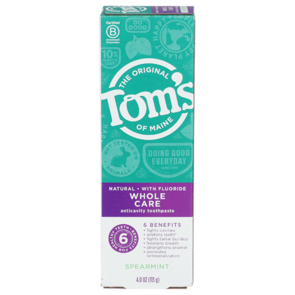 Tom's Of Maine Spearmint Whole Care Toothpaste