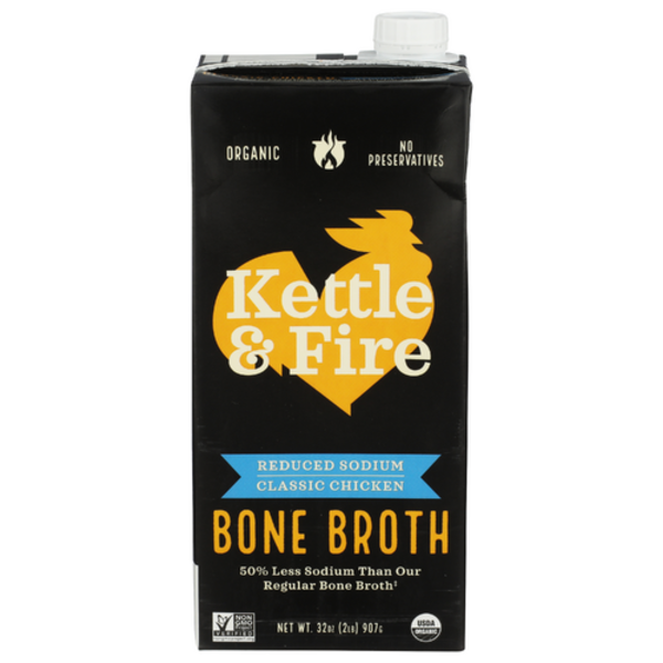 Kettle & Fire Organic Reduced Sodium Classic Chicken Bone Broth