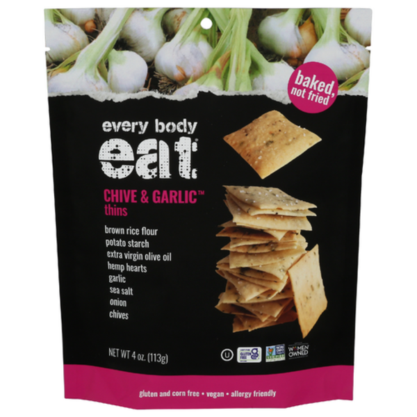 Every Body Eat Chive And Garlic Thins