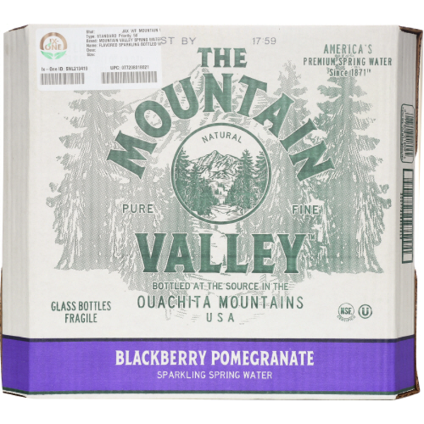 The Mountain Valley Blackberry Pomegranate Sparkling Water 12 Pack