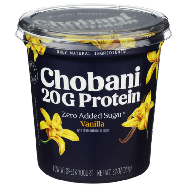 Chobani Vanilla Zero Added Sugar 20G Protein Greek Yogurt