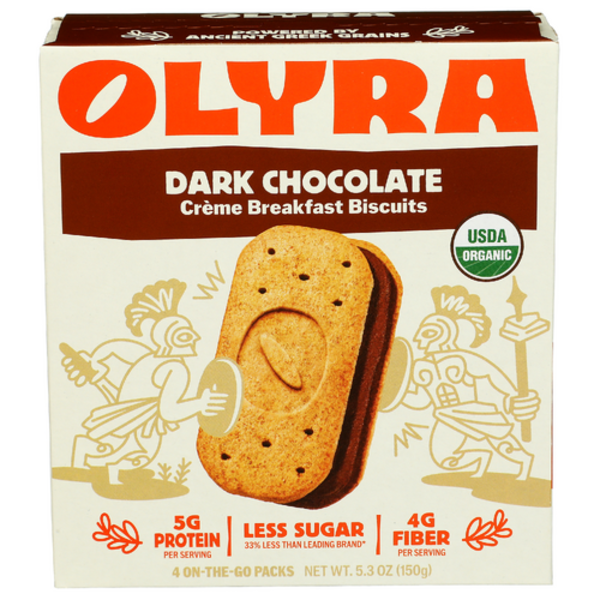 Olyra Foods Inc Organic Dark Chocolate Sandwich Breakfast Biscuits 4 Pack
