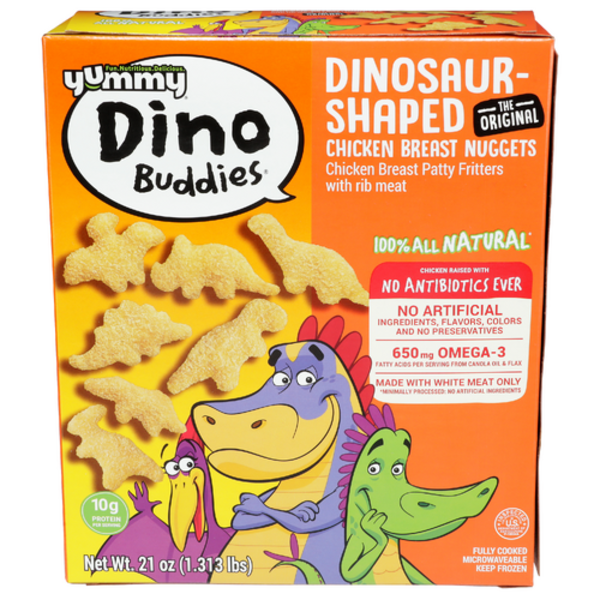 Yummy Dino Buddies Dinosaur Shaped Chicken Breast Nuggets