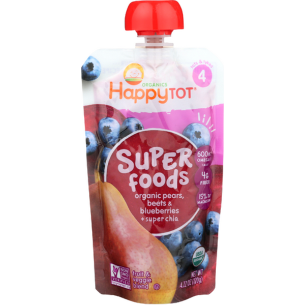 Happy Tot Organic Blueberry Pear & Beet Stage 4 Pouch