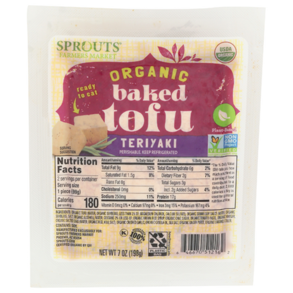Sprouts Organic Teriyaki Baked Tofu