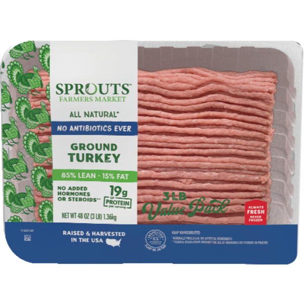 Sprouts All-Natural 85% Lean Fresh Ground Turkey Value Pack