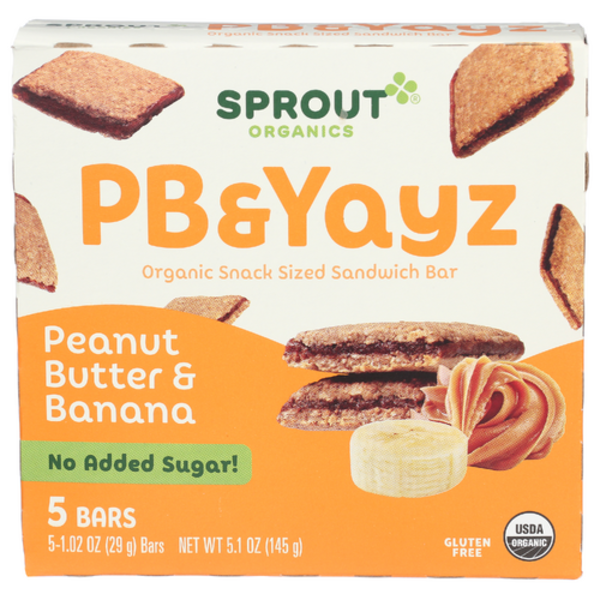Sprout Organic Organic Peanut Butter & Baa Snack Sized Sandwich Bars 5 Count