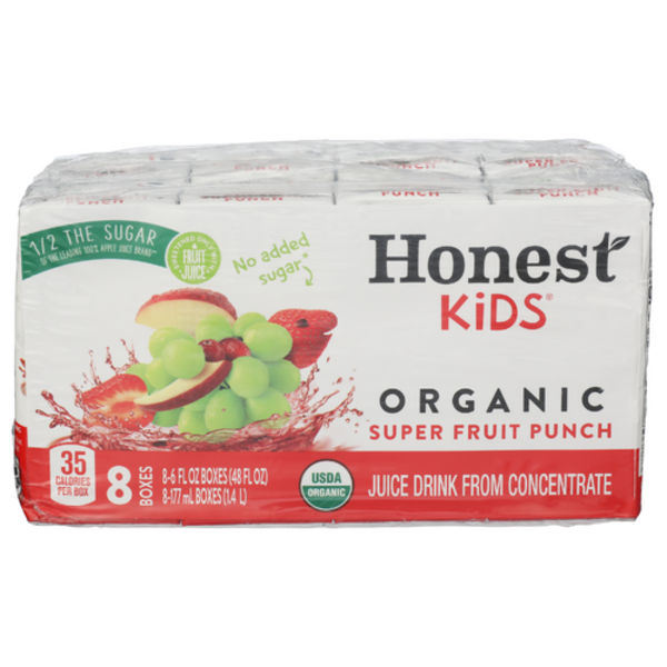 Honest Kids Organic Kids Fruit Punch Juice Boxes 8 Pack