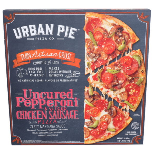Urban Pie Pizza Co. Uncured Pepperoni & Sliced Chicken Sausage Pizza