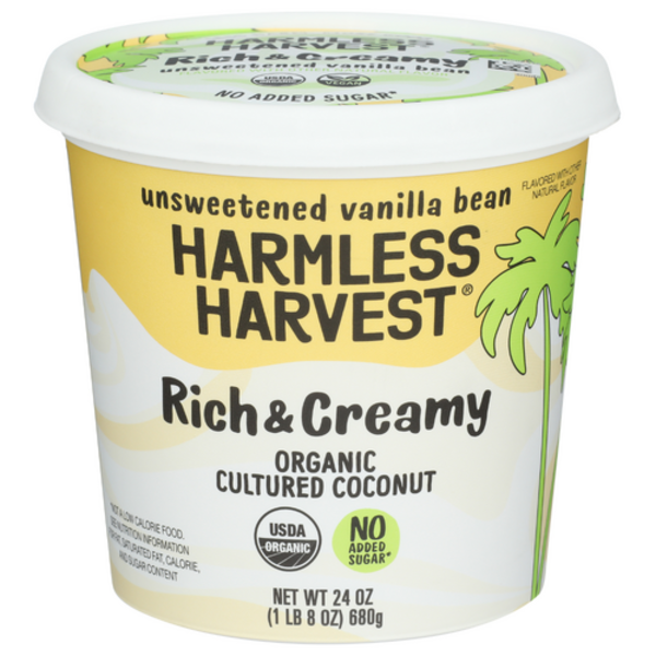 Harmless Harvest Organic Unsweetened Vanilla Bean Dairy-Free Coconut Yogurt Alternative