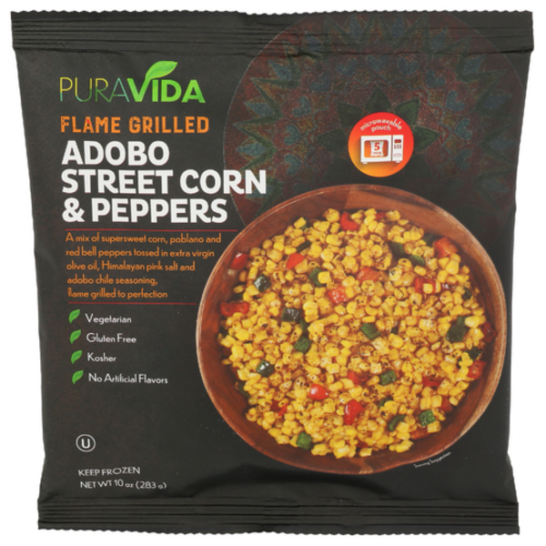 Puravida Foods Flame Grilled Adobo Street Corn And Peppers