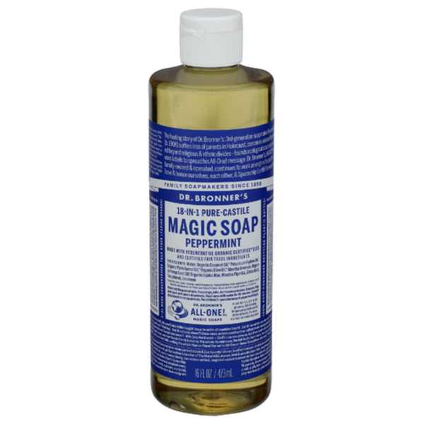 Dr. Bronner's 18-in-1 Hemp Peppermint Pure-Castile Soap