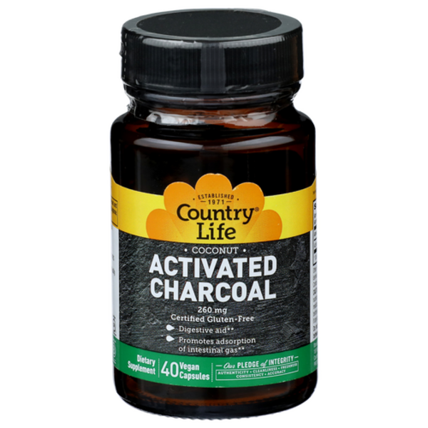 Country Life Activated Charcoal 260 Mg