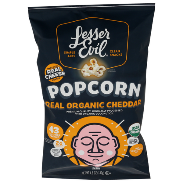 Lesser Evil Organic Real Cheddar Popcorn