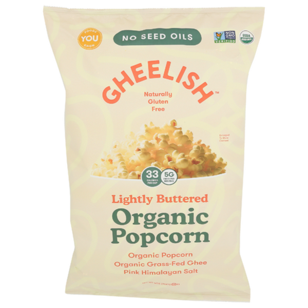 Gheelish Organic Lightly Buttered Ghee Popcorn