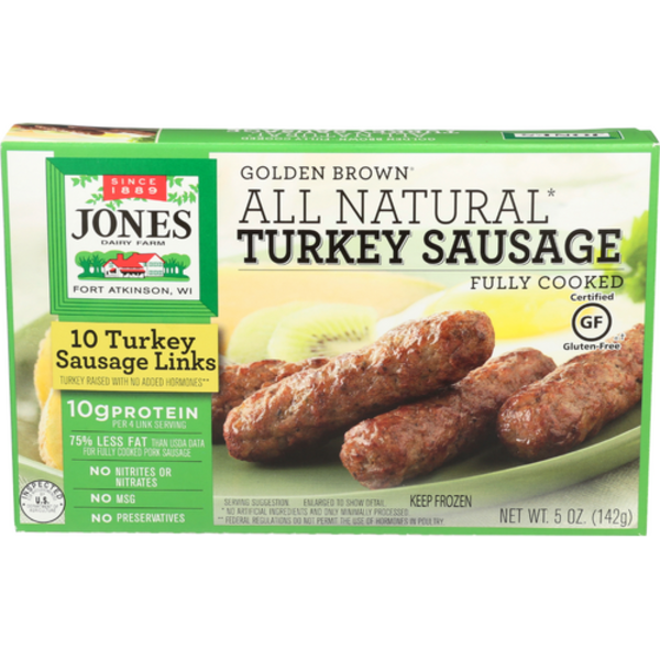 Jones Dairy Farm Golden Brown All Natural Turkey Sausage Links