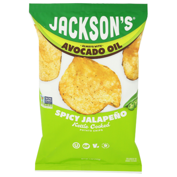 Jackson's Chips Spicy Jalapeno Avocado Oil Cooked Kettle Chips