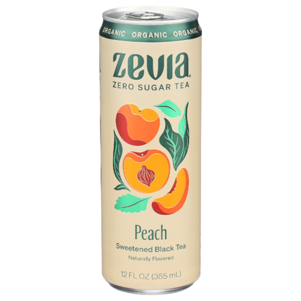 Zevia Organic Sweetened Peach Black Tea