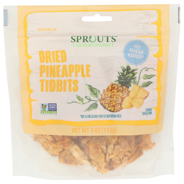 Sprouts No Sugar Added Dried Pineapple Tidbits