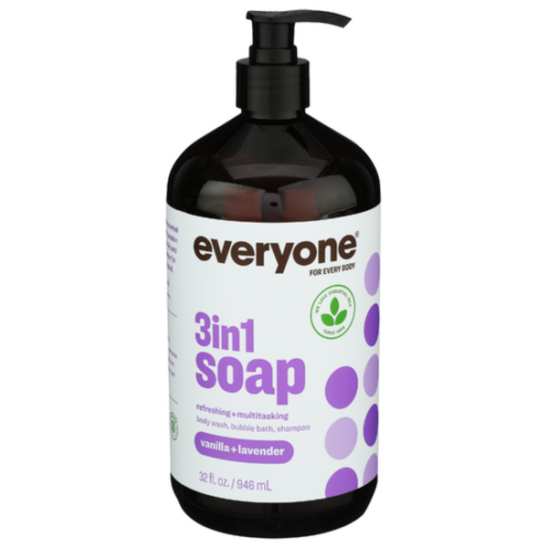 Everyone Vanilla + Lavender 3-In-1 Soap