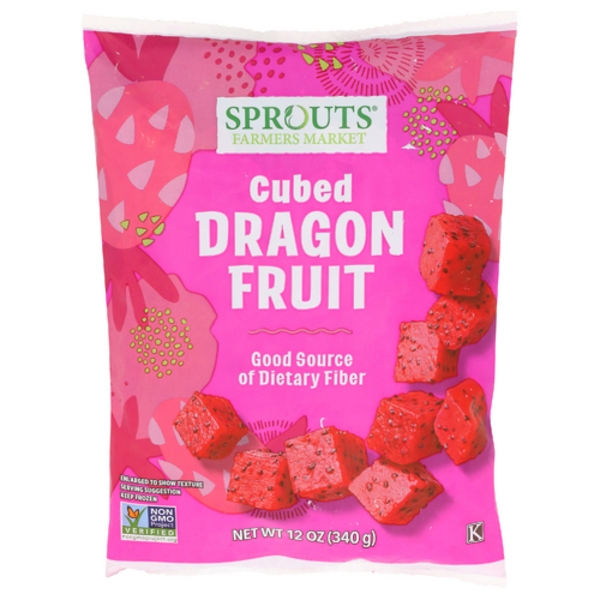 Sprouts Frozen Cubed Dragon Fruit