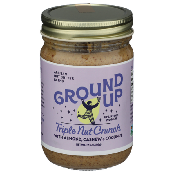 Ground Up Nut Butters Triple Nut Crunch Artisan Nut Butter Blend