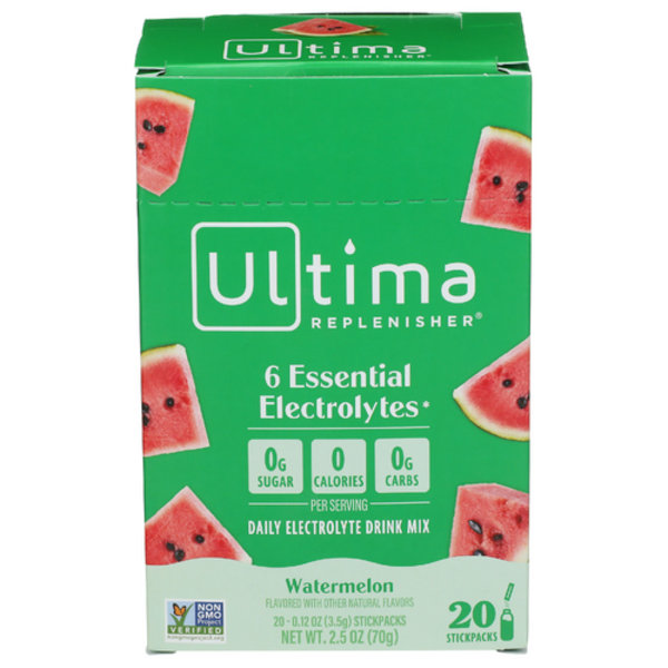 Ultima Replenisher Watermelon Electrolyte Drink Mix 20 Count Case