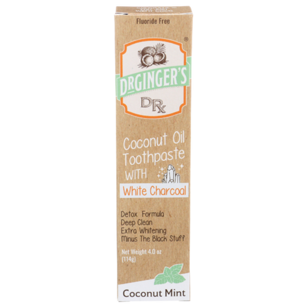 Dr Gingers Dr Ginger's White Charcoal Coconut Oil Toothpaste