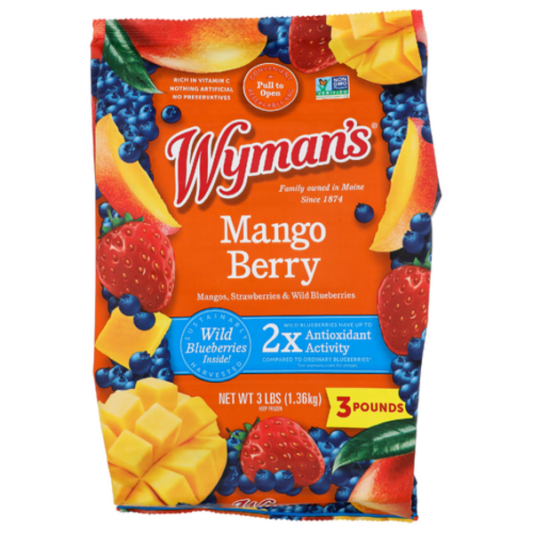 Wyman's Frozen Blueberry Strawberry & Mango Chunks