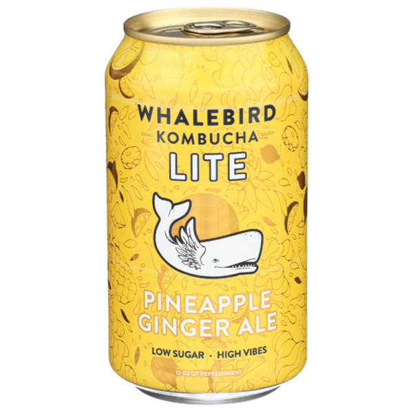 Whalebird Pineapple Ginger Ale Lite Kombucha
