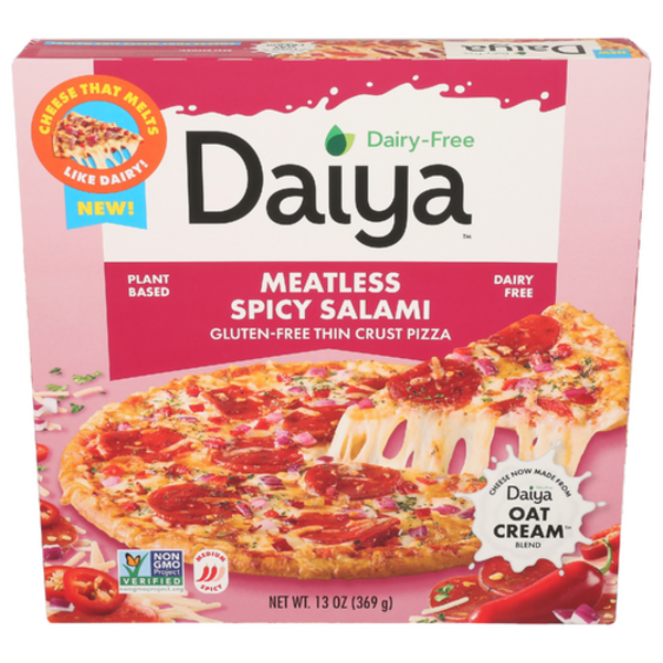 Daiya Meatless Spicy Salami Gluten Free Thin Crust Pizza