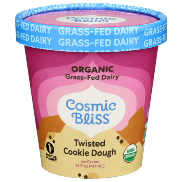 Cosmic Bliss Organic Twisted Cookie Dough Grass-Fed Dairy Ice Cream