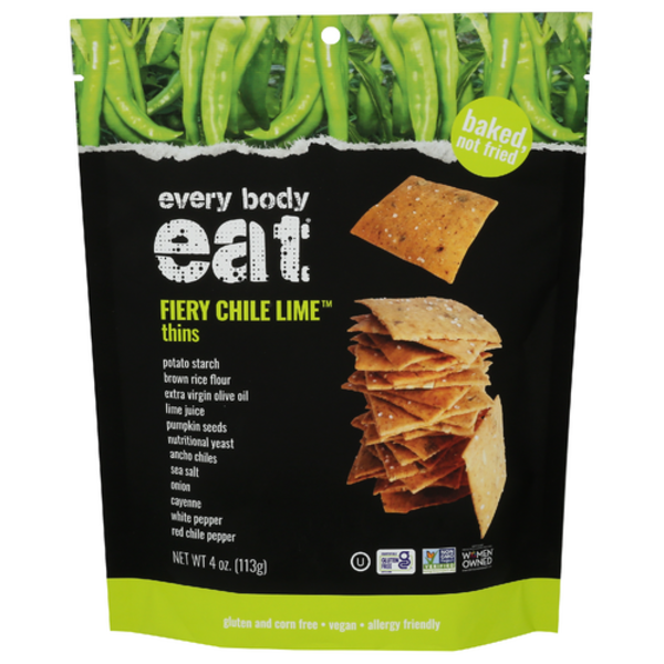 Every Body Eat Fiery Chile Lime Thins
