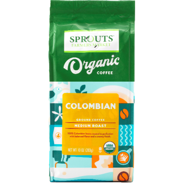 Sprouts Organic Colombian Medium Roast Ground Coffee