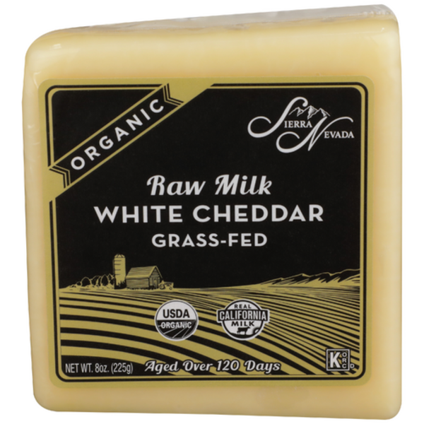 Sierra Nevada Cheese Organic Raw Milk Grass-Fed White Cheddar Cheese