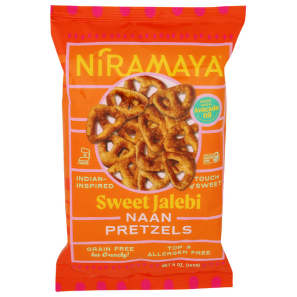 Niramaya Indian-Inspired Sweet Jalebi Avocado Oil Naan Pretzels