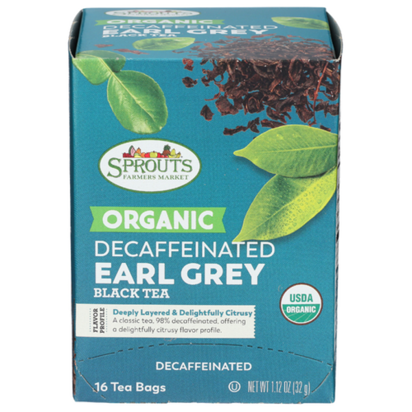 Sprouts Organic Decaffeinated Earl Grey Black Tea