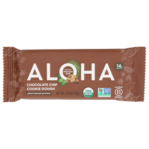 Aloha Organic Chocolate Chip Cookie Dough Plant-Based Protein Bar